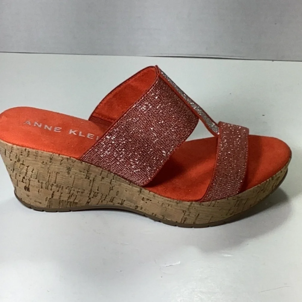 ANNE KLEIN Hardy Elastic Strap Wedge